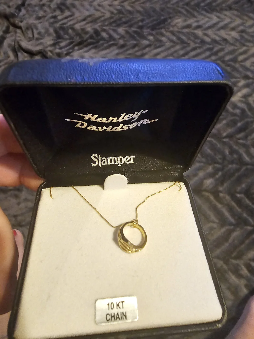 Harley-Davidson Stamper 10K Black Hills Gold Necklace